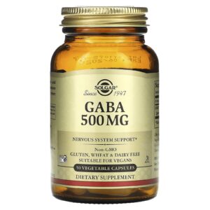 Solgar Gaba 500mg 50 Veg Caps