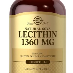 Solgar Soya Lecithin 1360 mg 100 Softgels