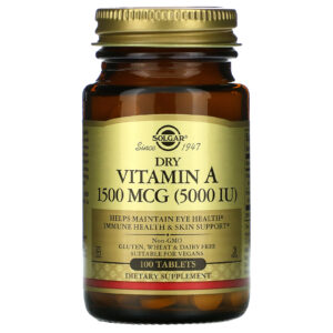 Solgar Dry Vitamin A 5000 IU 100 Tabs