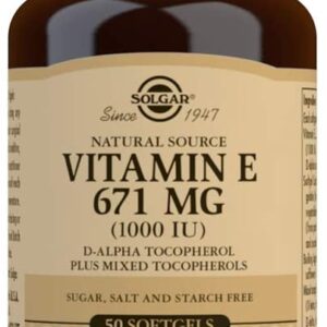 Solgar Vitamin E 671 mg (1000 IU) 50 Softgels