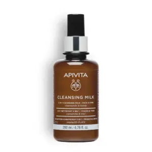Apivita 3 in 1 Cleansing Milk for Face & Eyes with Chamomile & Honey, 200ml