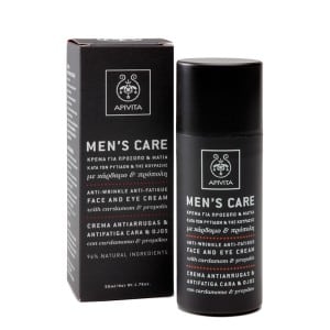 Apivita Men's Care Anti-Wrinkle, Anti-Fatigue Face and Eye Cream, 50ml
