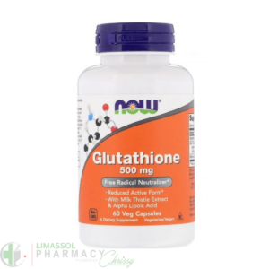 Now Glutathione 500 mg 60 Veg Caps