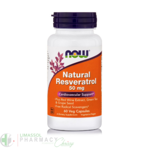 Now Natural Resveratrol 50mg 60 Veg Caps