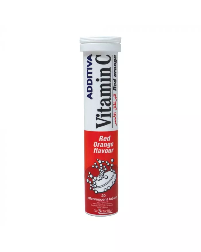 Additiva Vitamin C 1000mg Taste Blood Orange, 20 effervescent tablets