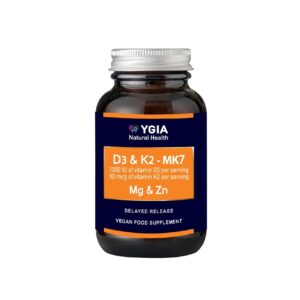 Ygia D3 & K2 - Mk7 Mg & Zn D R 1000iu+50mcg 60Capsules