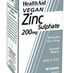 Health Aid Zinc Sulfate 45mg, 90 tablets