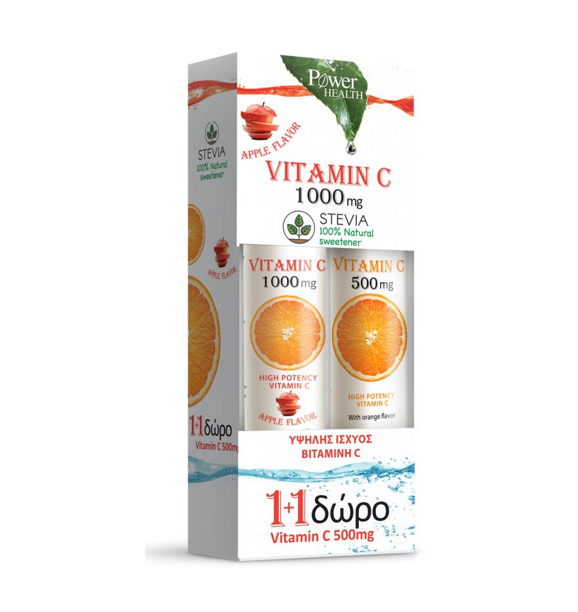 Power Health Vitamin C 1000mg Apple Flavor + Vitamin C 500mg Gift