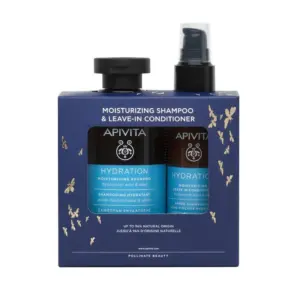 Apivita Moisturizing Shampoo 250ml & Moisturizing Leave-In Conditioner 100ml, Gift Set