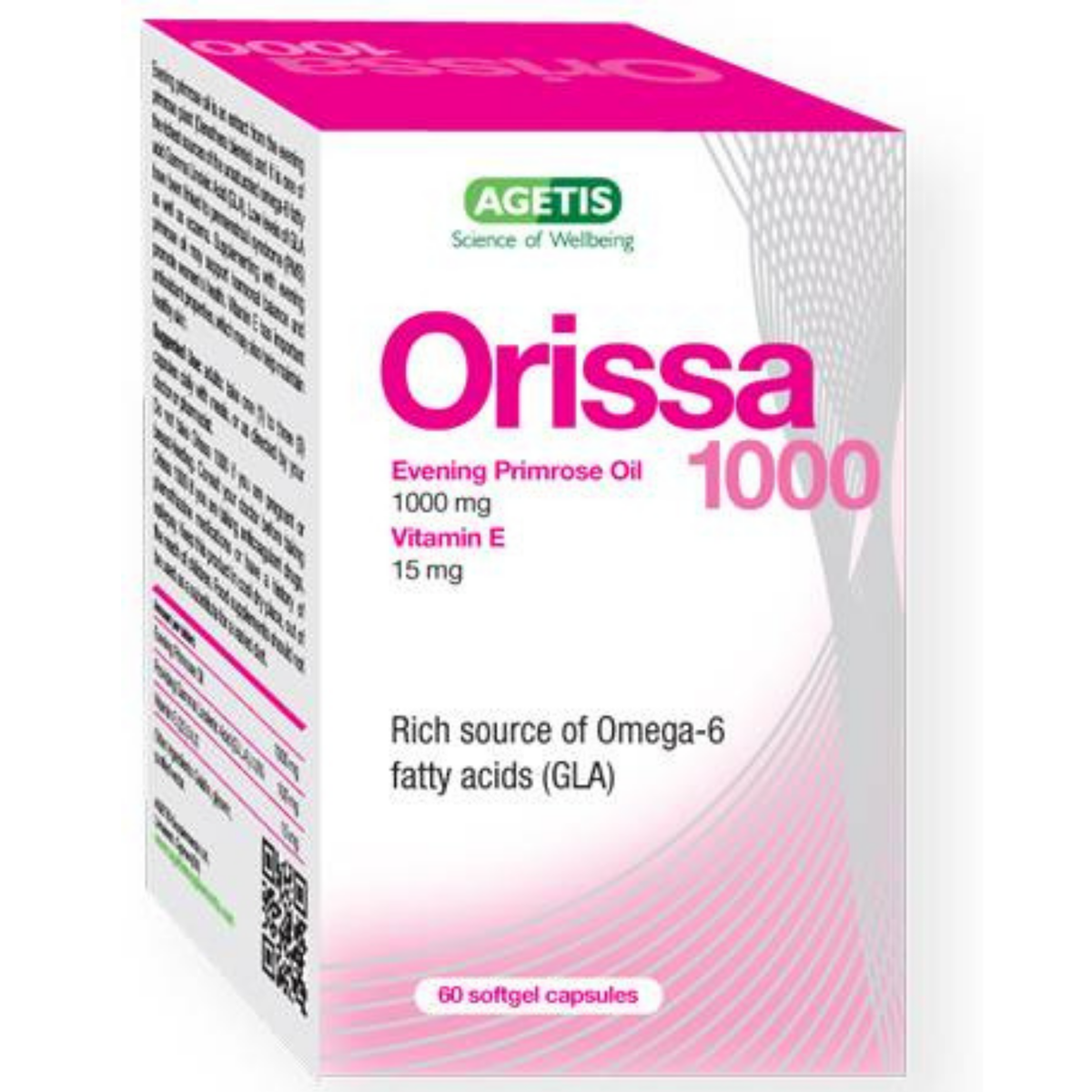 Agetis Orissa Evening Primrose Oil 1000 mg, 60 capsules