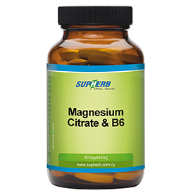 Supherb Magnesium Citrate & B6 0 30Tablets