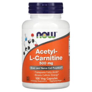 Now Acetyl-L-Carnitine 500mg Veg 100 Caps