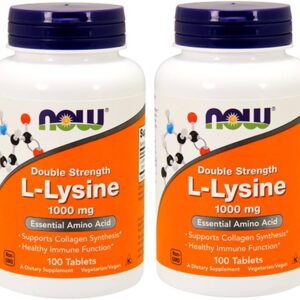Now L-lysine 1000mg 100 Veg Caps