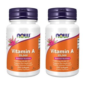 Now Vitamin A 25000 IU, 250 softgels