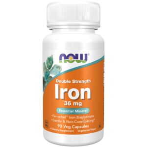 Now Iron Essential Mineral 36mg 90 Veg Caps