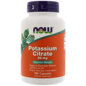 Now Potassium Citrate 99mg 180 Capsules