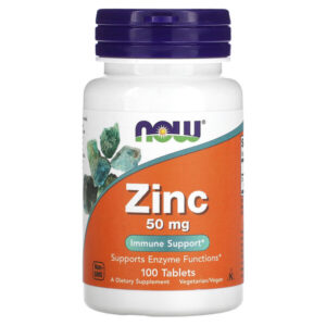 Now Zinc 50mg, 100 tablets