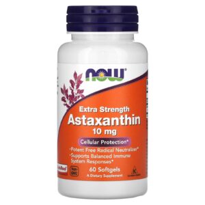 Now Astaxanthin Extra Stength 10mg, 60 softgels