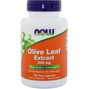 Now Olive Leaf Extract 500mg,120 Veg Capsules
