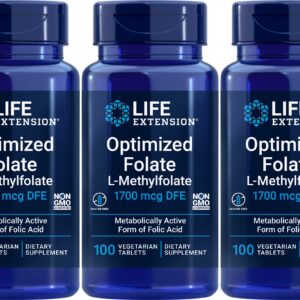 Life Extension Optimized Folate 1700mcg, 100 tablets