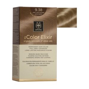 Apivita 9.38 Very Light Blonde Gold Pearl  Hair Color Kit 50ml