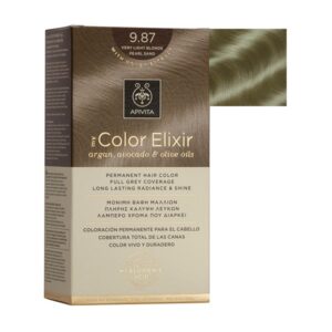 Apivita 9.87 Very Light Blonde Pearl Sand Hair Color Kit 50ml