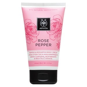 Apivita Firming and Reshaping Body Cream with Pink Pepper & Rose, 150ml