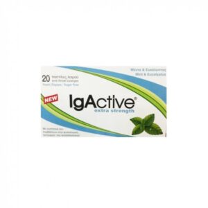 IgActive Extra Strength Mint & Eucalyptus Sore Throat Lozenges, 20