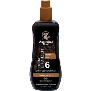 Australian Gold Instant Bronzer SPF 6 Spray Gel Sunscreen, 237 ml