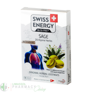 Swiss Energy For Kids Sage Nose & Throat Soothing, 12 herbal lozenges
