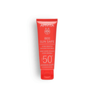Apivita Bee Sun Safe Hydra Sensitive Soothing Face Cream SPF50+ & GIFT Express Face Mask Aloe & Hair Mask Moisturizing