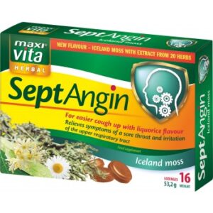 Maxivita Septangin Menthol and Eucalyptus Sore Throat Lozenges, 16