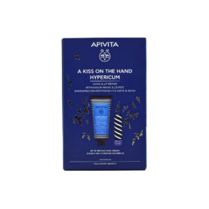 Apivita A Kiss On the Hand Hypericum Hand Cream 50ml + Lip Balm 4.4g, Gift Set