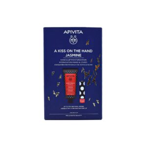 Apivita A Kiss On the Hand Jasmine Hand Cream 50ml + Lip Balm 4.4g, Gift Set