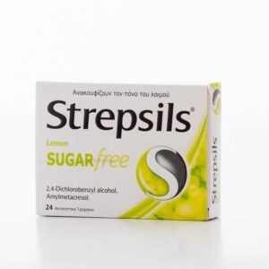 Strepsils Lemon Sugar Free Lozenges, 24