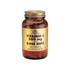 Solgar Vitamin C 500 mg with Rose Hips, 100 Tabs